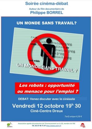 Un monde sans travail ? / CinéCentre / Dreux / 12 octobre / 19 h. 30 @ DREUX