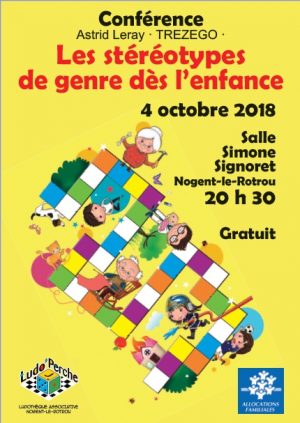 Les stéréotypes de genre dès l'enfance / Salle S.Signoret / Nogent-le-Rotrou / 4 octobre / 20 h. 30 @ NOGENT-LE-ROTROU