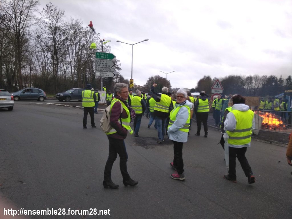 Gilets Jaunes Margon 08-12-2018 Feu