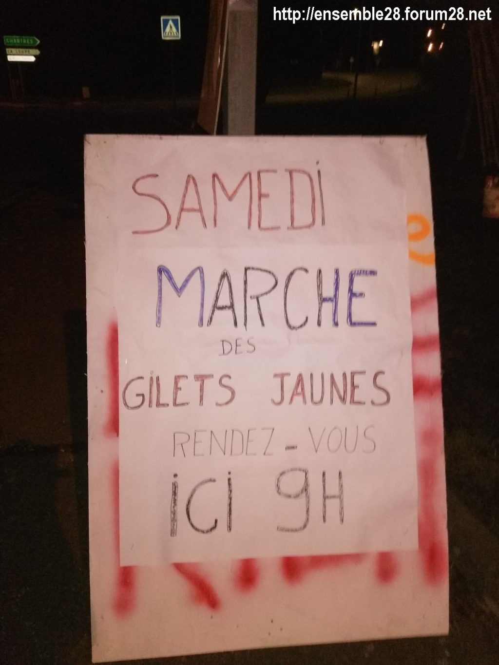 Gilets Jaunes Nogent-le-Rotrou Rond-point Michel-Hoguet 04