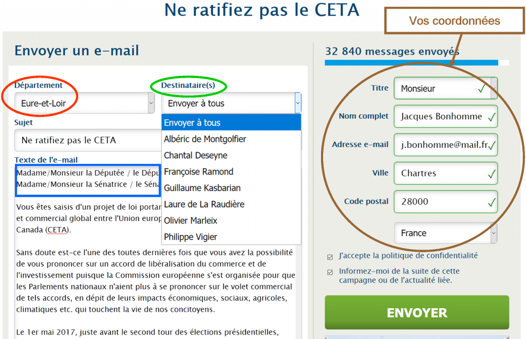 Capture Tutoriel Mails CETA aux Parlementaires