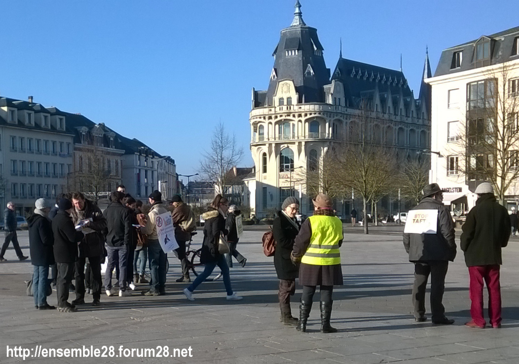 Chartres Place des Épars 21-01-2017 Sensibilisation au CETA