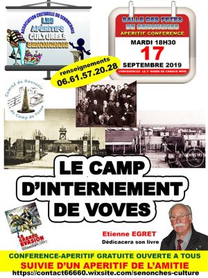 Le Camp de Voves / Conférence / Salle des Fêtes / Senonches / 17 septembre / 18 h. 30 @ SENONCHES - Salle des Fêtes