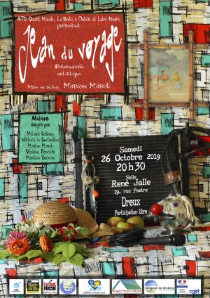 Jean du voyage / Salle René-Jalle / Cercle laïque / Dreux / 26 octobre / 20 h. 30 @ DREUX - Cercle laïque