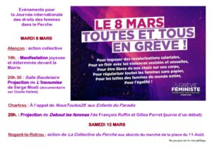 Action féministe / Nogent-le-Rotrou / 12 mars @ NOGENT-LE-ROTROU
