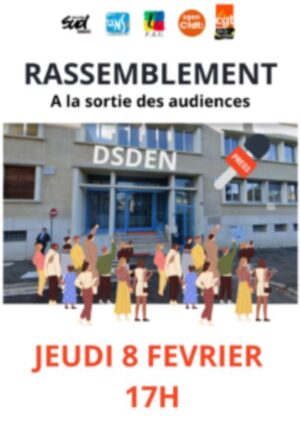 Rassemblement Éducation devant la DSDEN / Chartres / 8 février - 17 h. @ CHARTRES - Devant la DSDEN