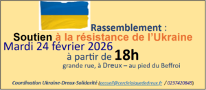 Dreux 2026-02-24 Rassemblement Solidarité Ukraine [Visuel Cercle-laïque]
