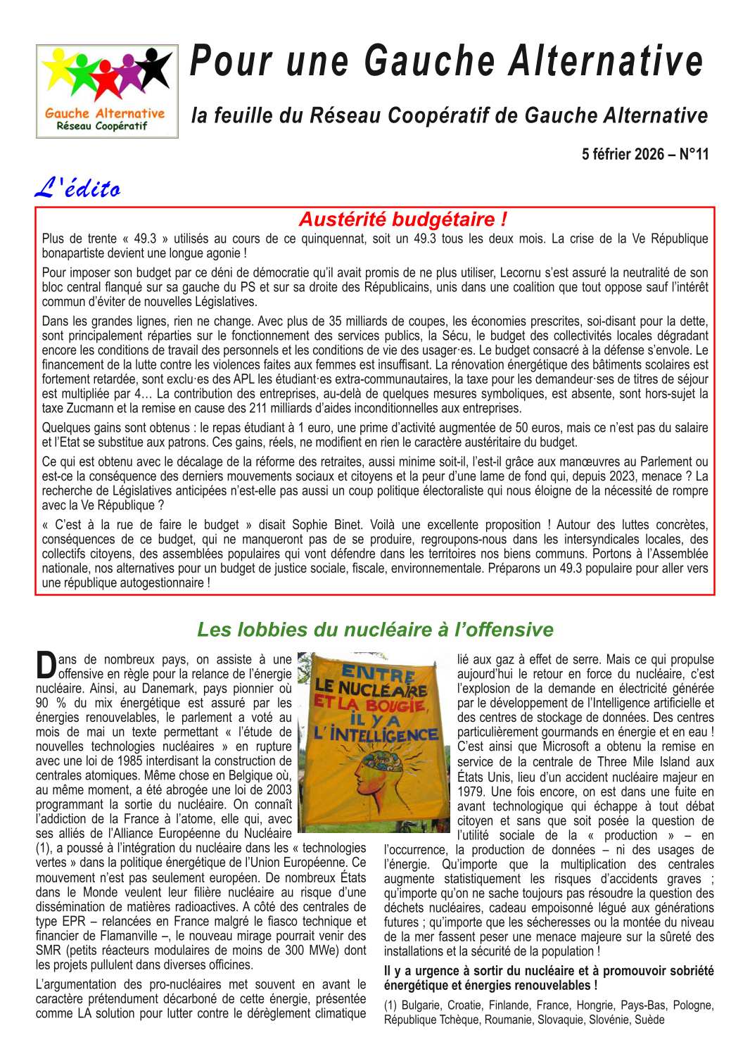 la feuille du Réseau N°011-1x2