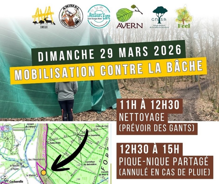 Dreux 2026-03-29 Forêt Mobilisation contre la bâche [Visuel]