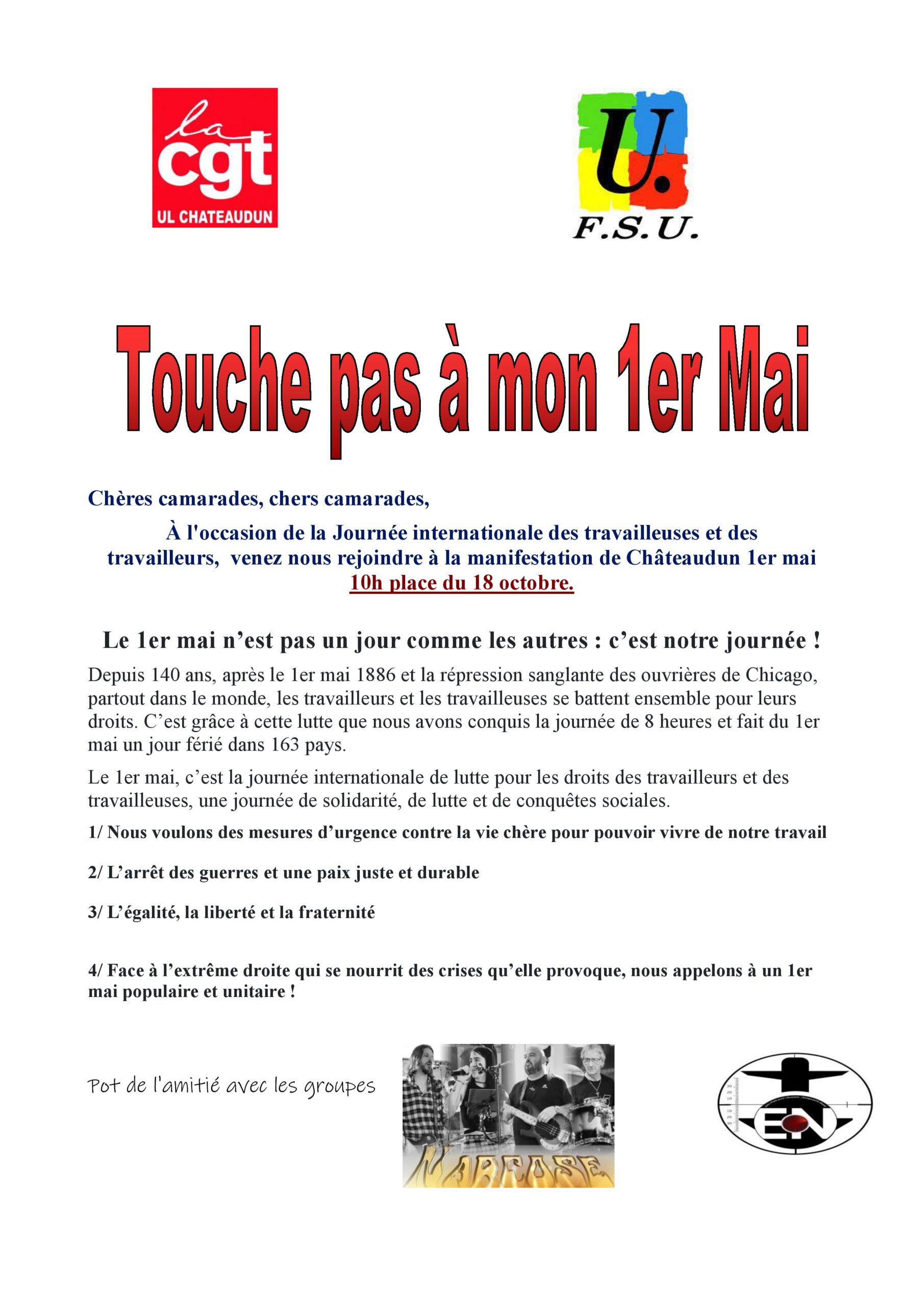 Châteaudun 2026-05-01 1erMai Manifestation CGT FSU [Tract]