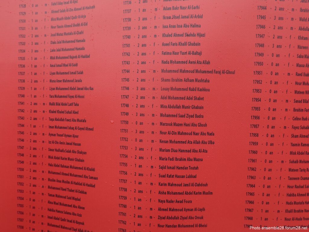 Dreux 11-04-2026 Inauguration Mémorial ambulant Enfants tués Gaza