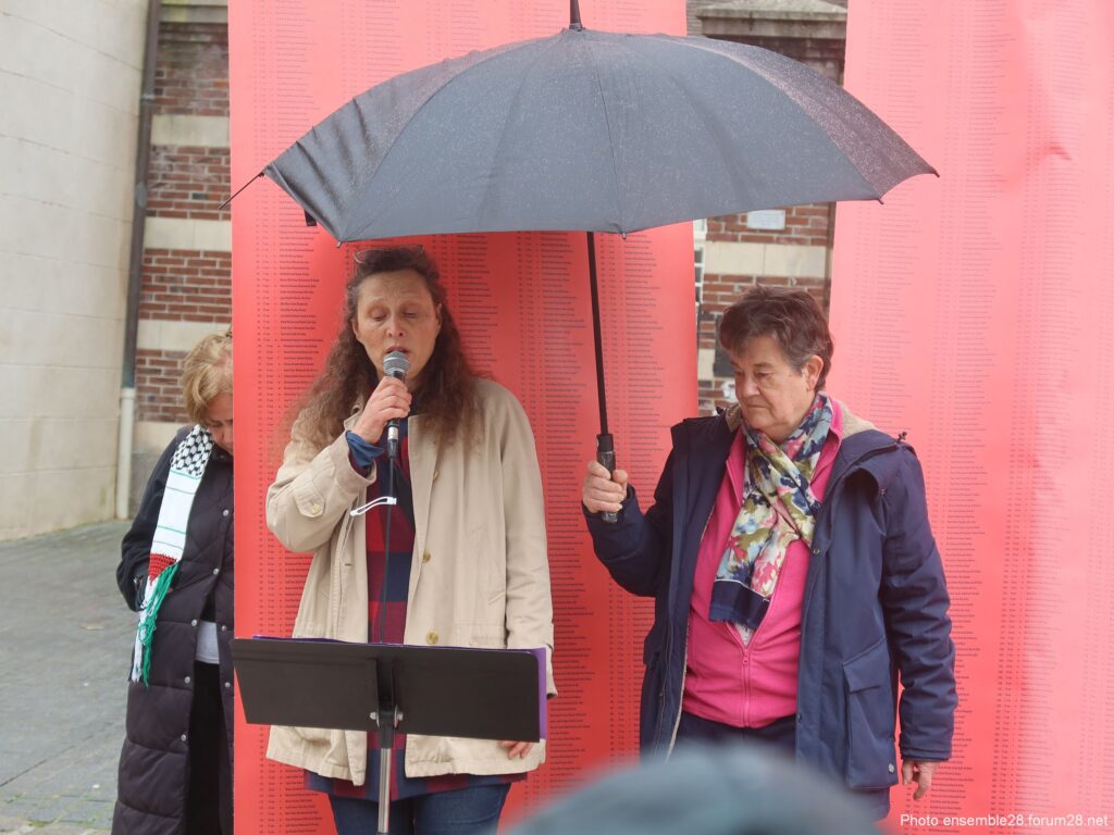Dreux 11-04-2026 Inauguration Mémorial ambulant Enfants tués Gaza