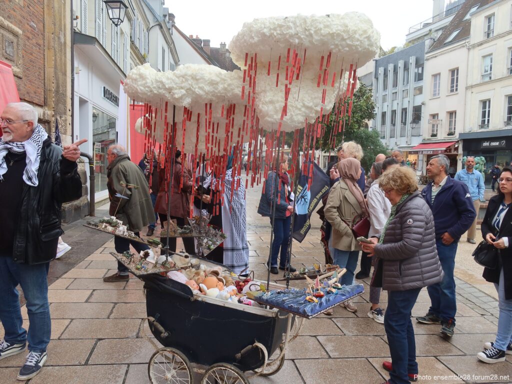 Dreux 11-04-2026 Inauguration Mémorial ambulant Enfants tués Gaza