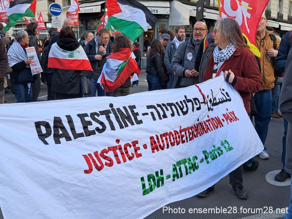 Paris 28-03-2026 Manifestation Solidarité Palestine