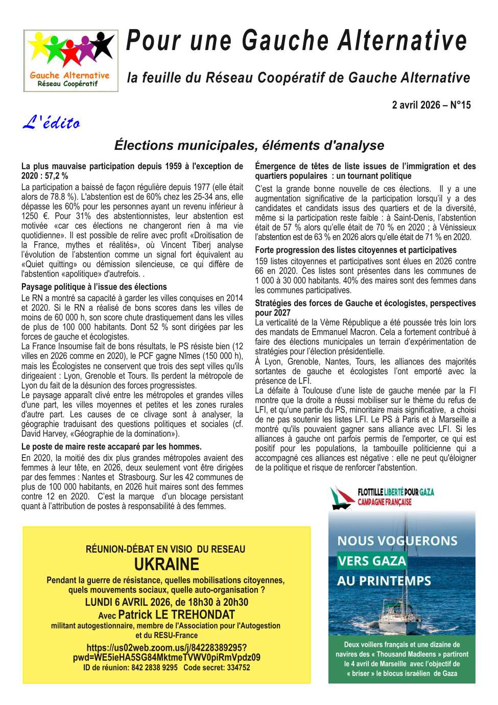 la feuille du Reseau N°015 1x2