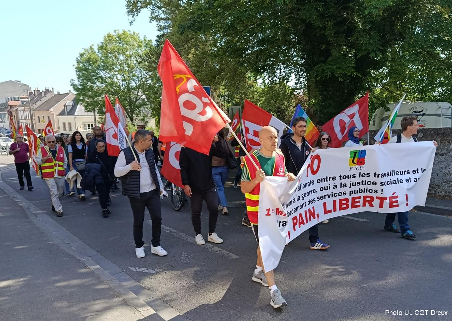 Dreux 2026-05-01 Mobilisation 1er-Mai CGT FO FSU