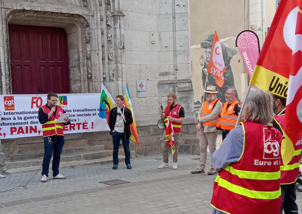 Dreux 2026-05-01 Mobilisation 1er-Mai CGT FO FSU