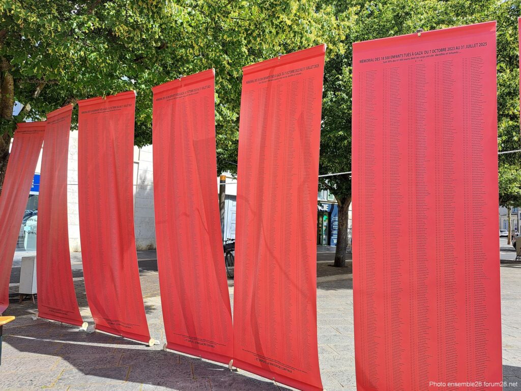 Chartres 13-06-2026 Mémorial aux enfants tués à Gaza
