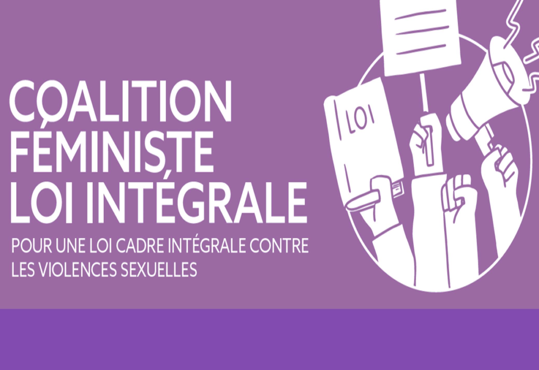 Coalition féministe et enfantiste loi intégrale contre les VSS [visuel]
