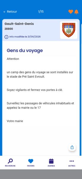 Gault-St-Denis 2026-06-21 Post Mairie Attention Gens-du-voyage