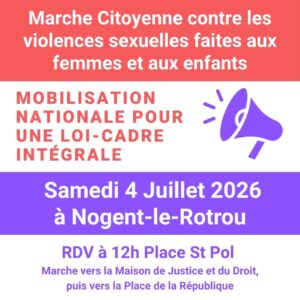 Marche citoyenne contre les VSS / Place Saint-Pol / Nogent-le-Rotrou / 4 juillet / 12 h. @ NOGENT-LE-ROTROU - Place Saint-Pol