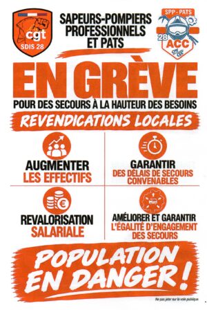 Chartres 2026-09-14 Filtrage Tractage Pompiers SDIS-28 CGT CFE-CGC [Tract Verso]