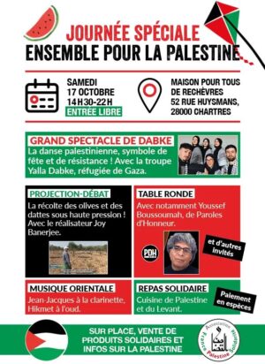 Chartres 2026-10-17 Journée Esemble Palestine AFPS [Affiche]