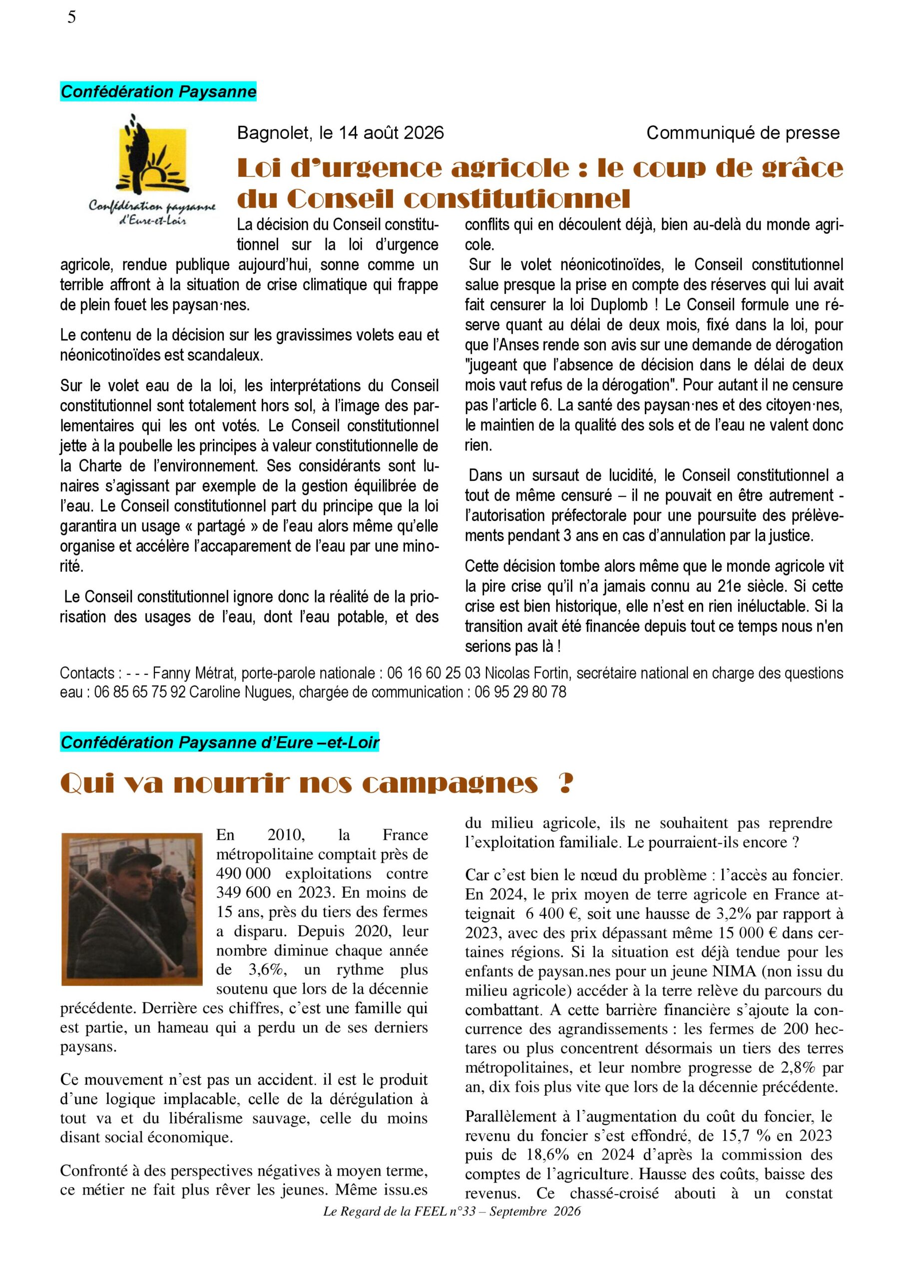 Regard de la FEEL n° 33 5x9