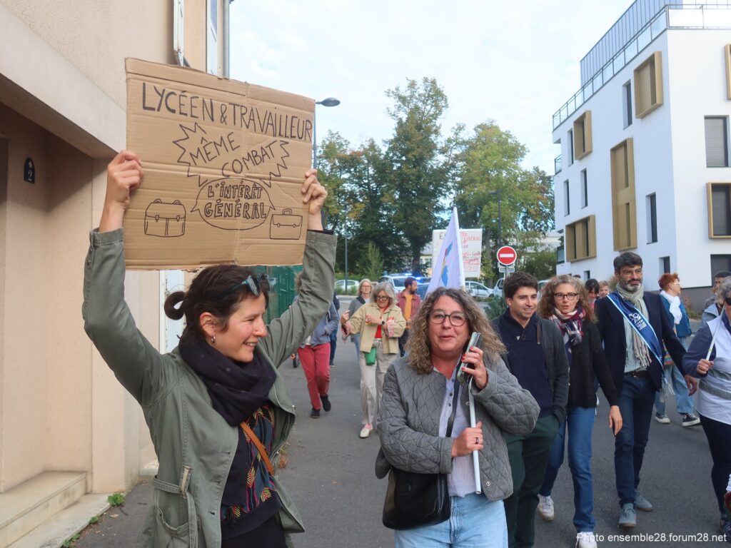 Chartres 06-10-2026 Manifestation Lycéens CGT FO FSU