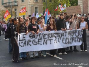 Chartres 13-10-2026 Manifestation Lycéens Syndicats