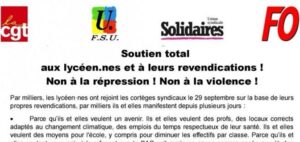 Chartres 2026-10-06 Manifestation CGT FO FSU Solidaires Lycéens [Visuel]