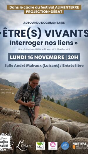 Être(s) vivants, interroger nos liens [Affiche Luisant]